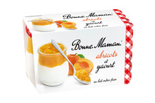 Yaourt sucré avec morceaux d'abricot Yaourt sucré avec morceaux d'abricot