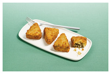 Bouchée façon arancini au pistou cuite
