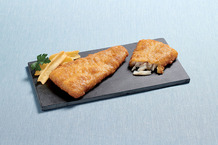 Fish'n chips de cabillaud préfrit
