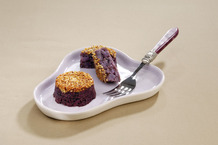 Fondant de vitelotte aux éclats d'amandes