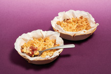 Crumble pomme fraise rhubarbe