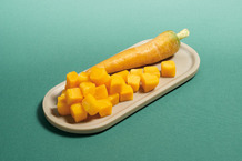 Carotte jaune en cubes