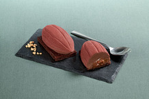 Cabosse chocolat coeur caramel noisette