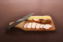 Émincé de filet de poulet cuit fumé